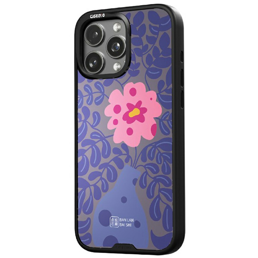 CASEEVO For iPhone 16 Pro Max Case Compatible with MagSafe TPU Acrylic Phone Cover with Abstract Paintings Back Cover - Coquettish