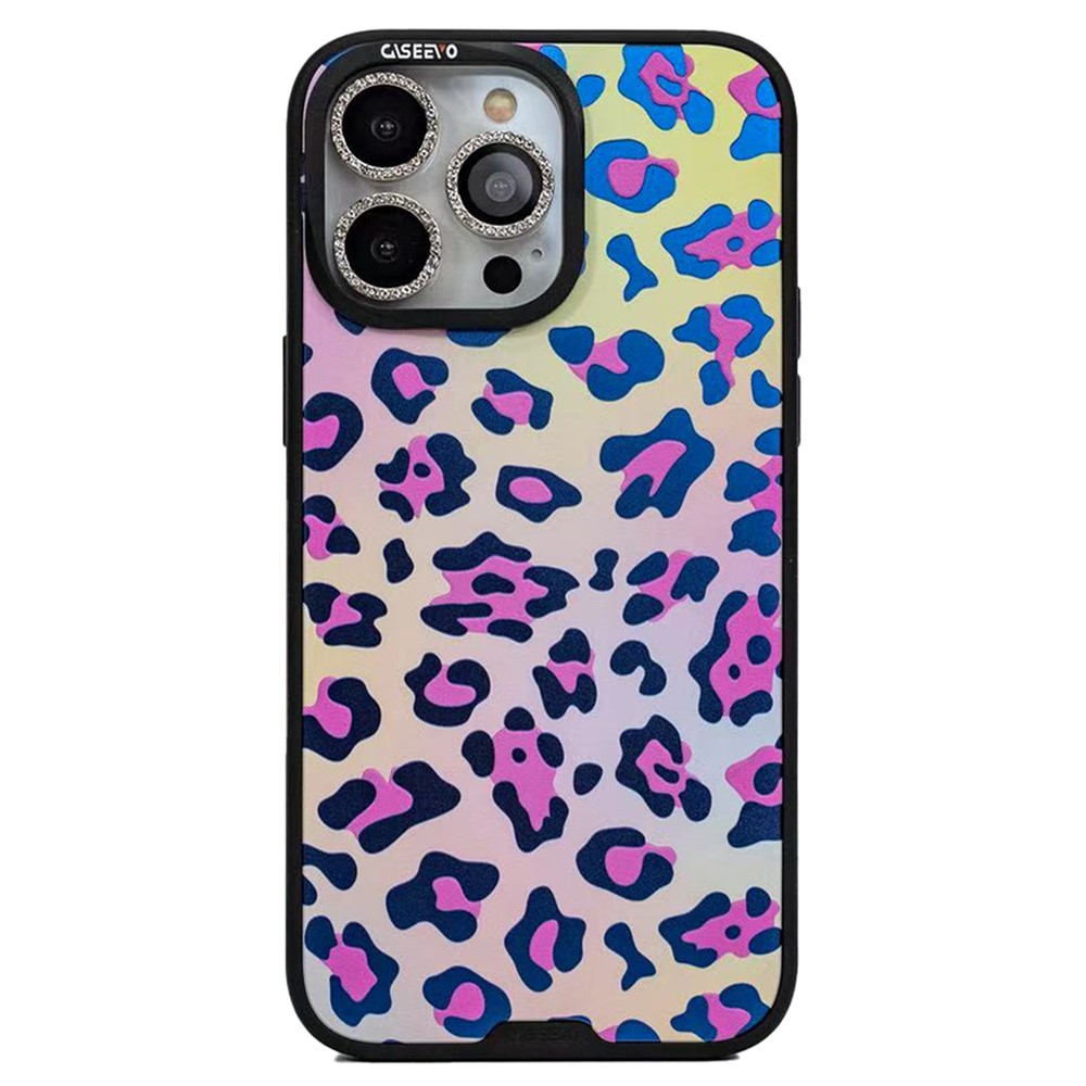 CASEEVO For iPhone 15 Pro Max Case Compatible with MagSafe TPU Acrylic Phone Cover with Detachable Leopard Backplate - Gradient