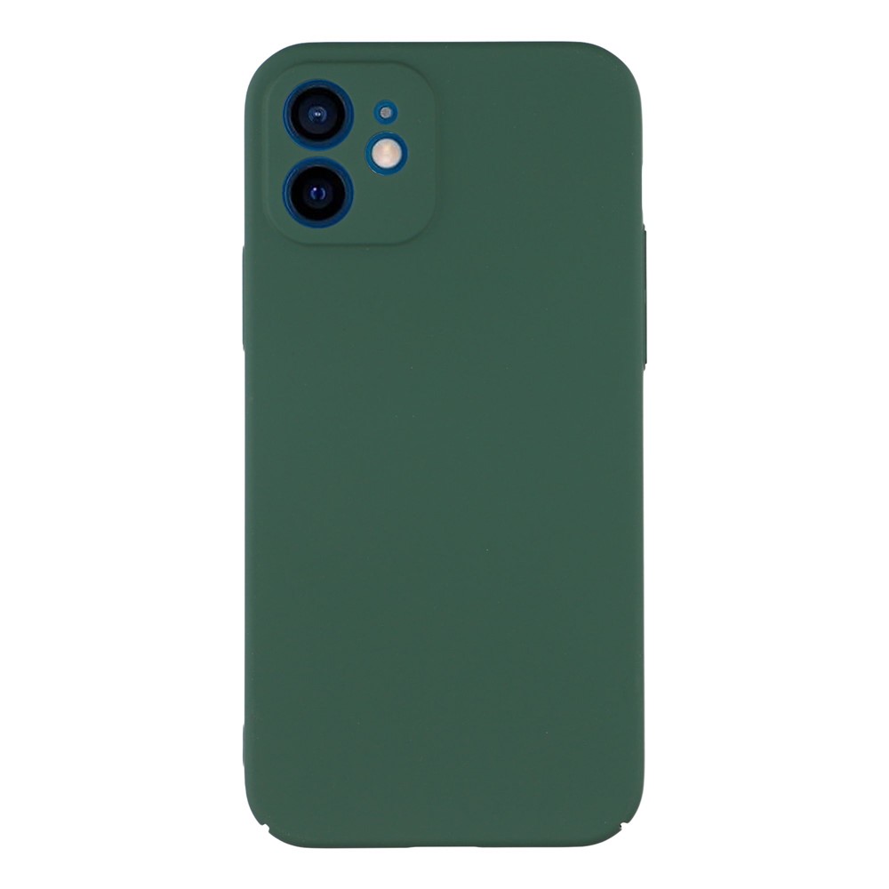 For iPhone 12 Case Skin-Touch Rubberized Hard PC Phone Cover - Green