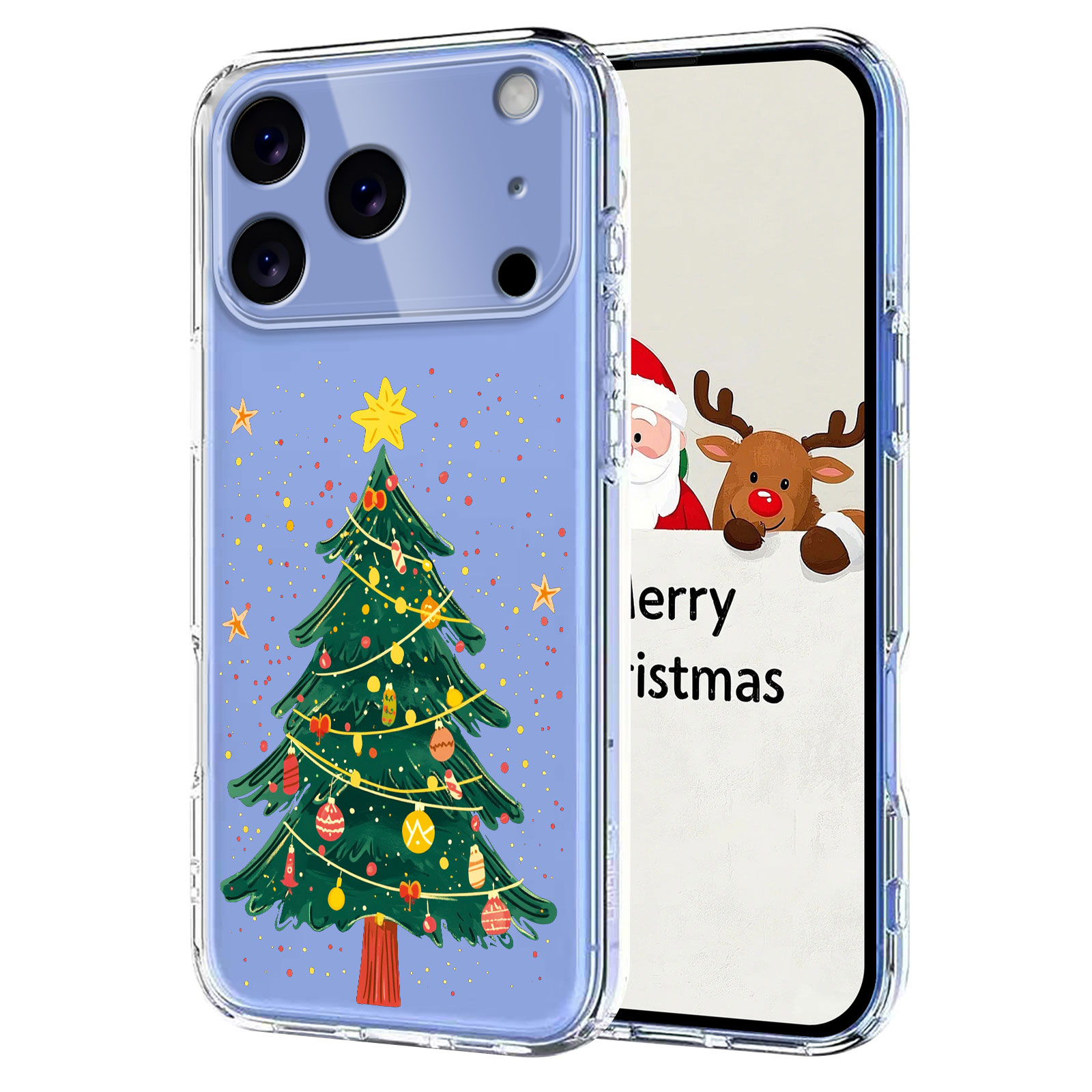 For iPhone 17 Pro Case Christmas Themed Pattern Printing TPU Phone Back Cover - Christmas Tree