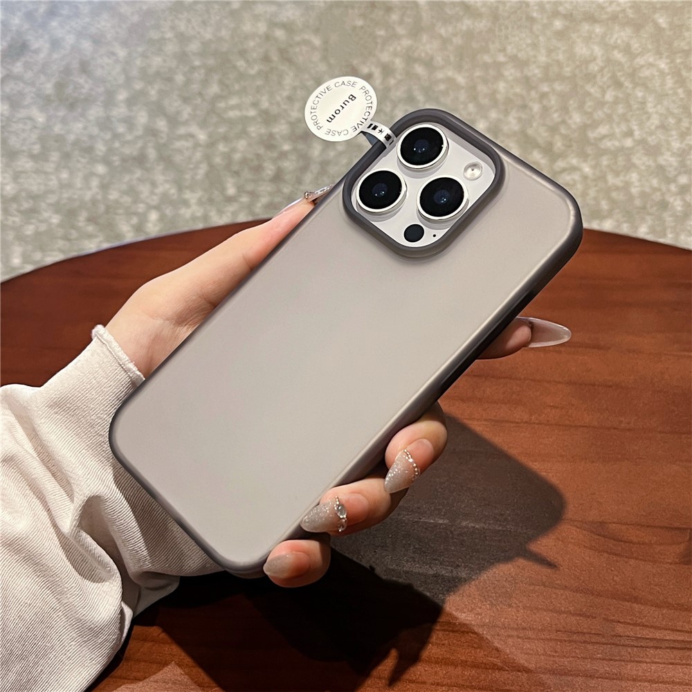 For iPhone 14 Pro Max Case Heat Dissipation Ice-Transparent Liquid Silicone + PC Phone Cover - Grey