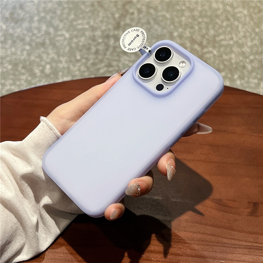 For iPhone 15 Pro Max Case Heat Dissipation Ice-Transparent Liquid Silicone + PC Phone Cover - Purple