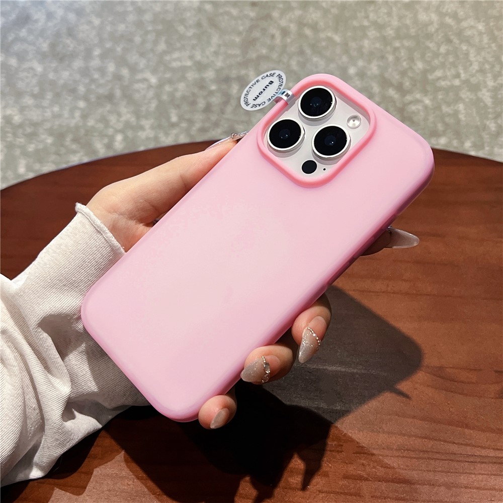 For iPhone 15 Pro Max Case Heat Dissipation Ice-Transparent Liquid Silicone + PC Phone Cover - Pink