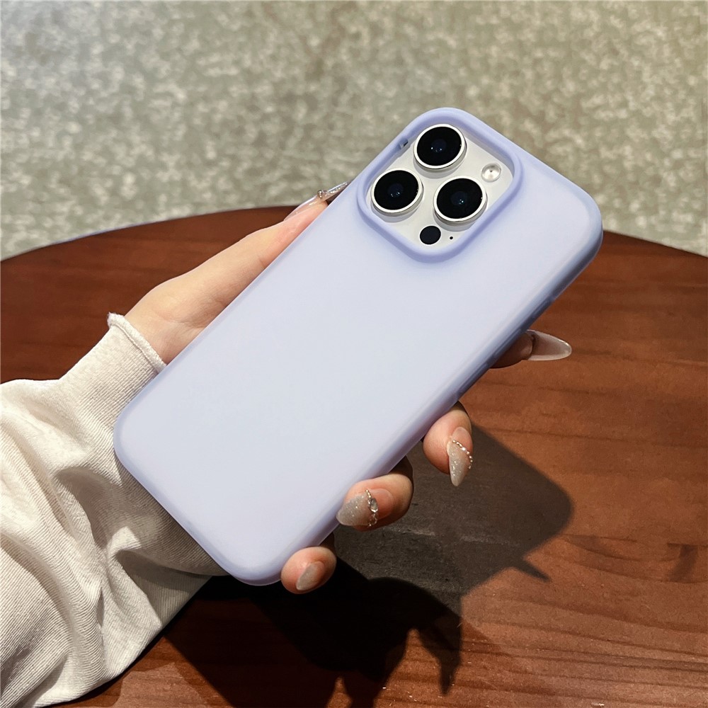 For iPhone 15 Pro Case Heat Dissipation Ice-Transparent Liquid Silicone + PC Phone Cover - Purple