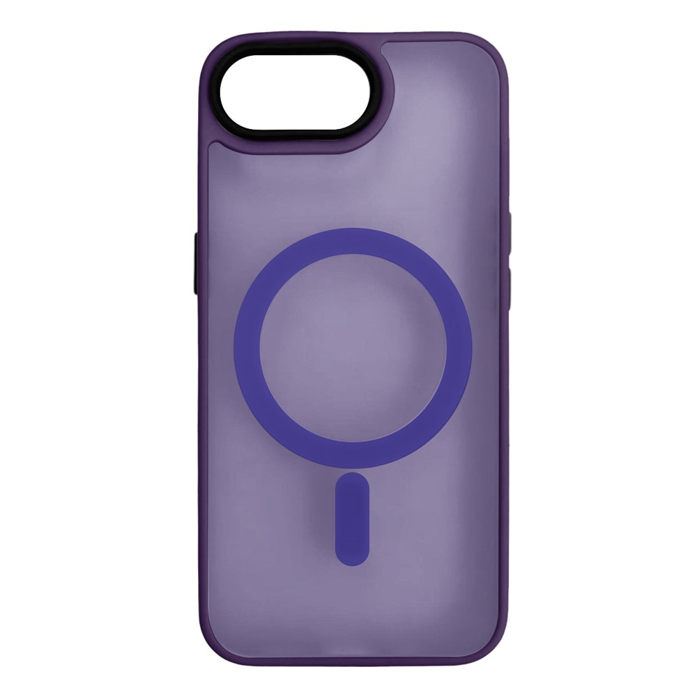 For iPhone 16e Case Compatible with MagSafe Skin-Touch PC + TPU Phone Cover - Dark Purple