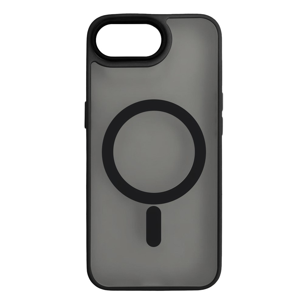 For iPhone 16e Case Compatible with MagSafe Skin-Touch PC + TPU Phone Cover - Black