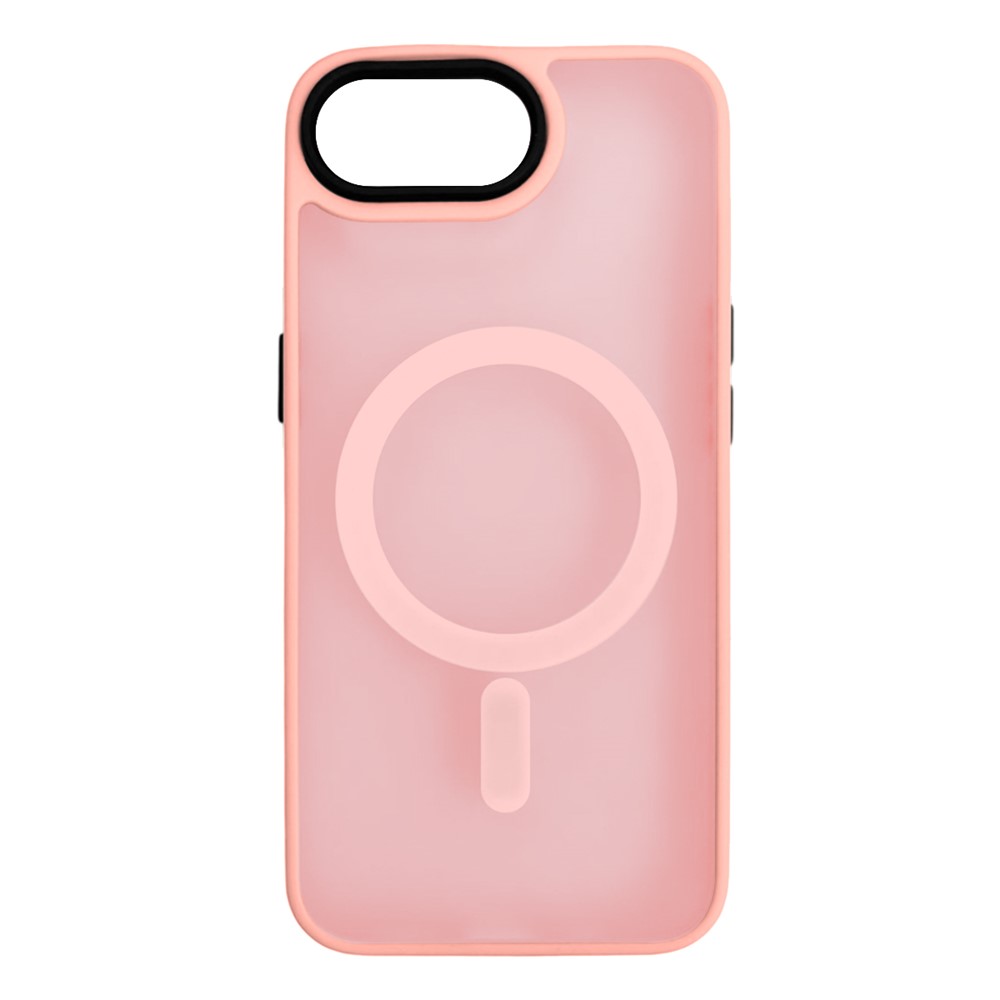 For iPhone 16e Case Compatible with MagSafe Skin-Touch PC + TPU Phone Cover - Pink