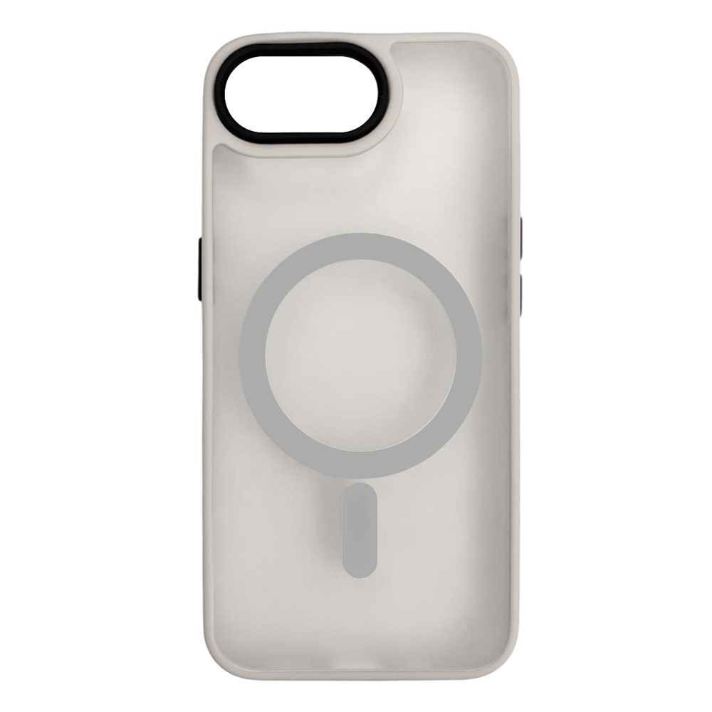 For iPhone 16e Case Compatible with MagSafe Skin-Touch PC + TPU Phone Cover - Titanium Grey