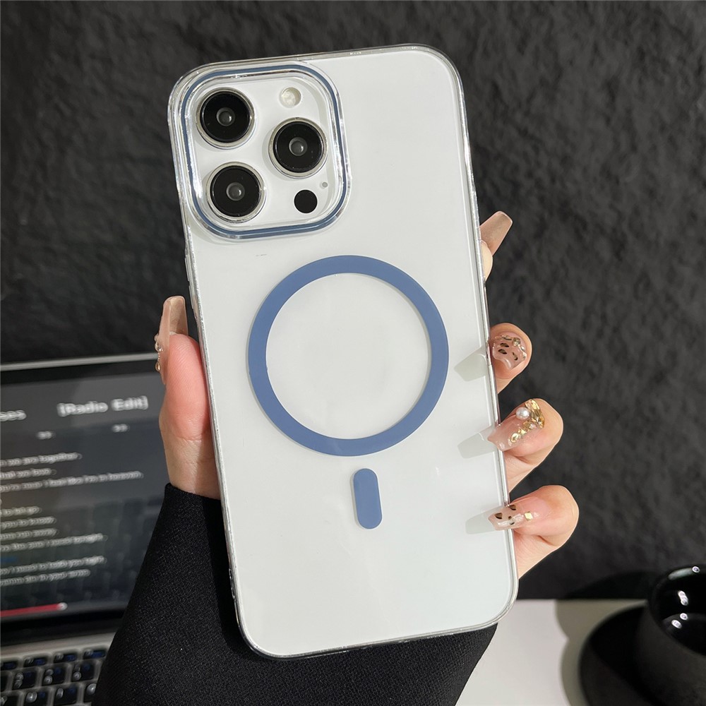 Bulk Purchasing For iPhone 15 Pro Max Clear Case PC Phone Cover Compatible with MagSafe - Sapphire