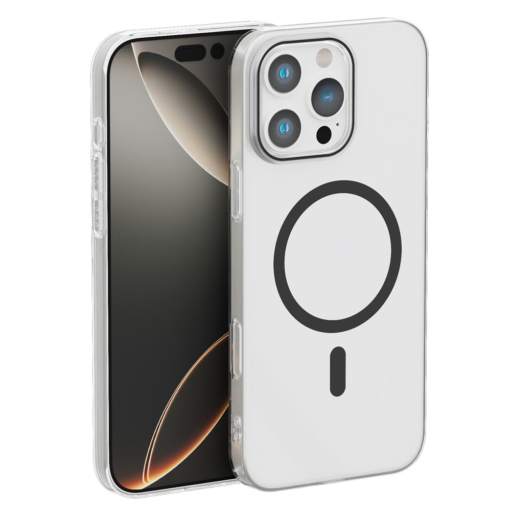 Bulk Purchasing For iPhone 16 Pro Max Clear Case PC Phone Cover Compatible with MagSafe - Black