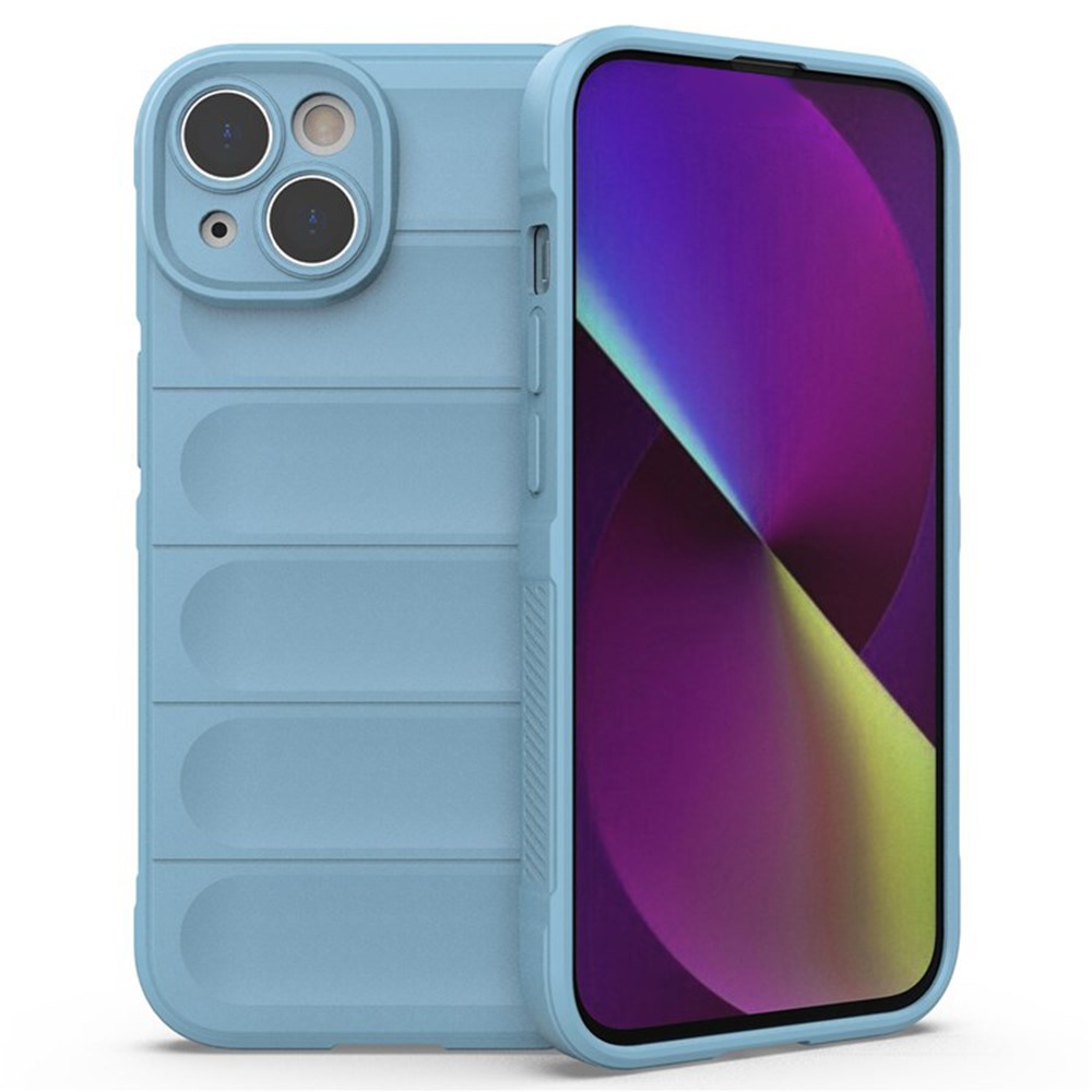 AMORUS For iPhone 13 Case Shockproof Soft TPU Rugged Phone Back Cover - Baby Blue