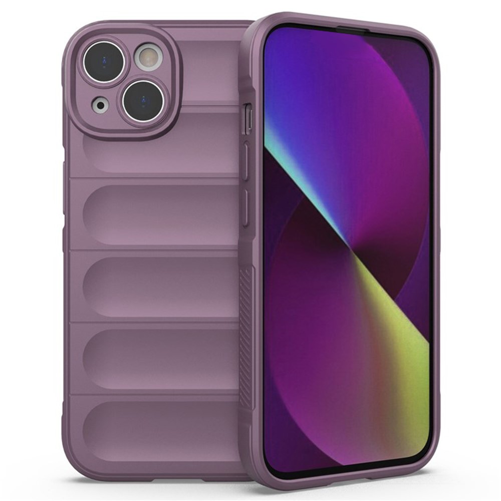 AMORUS For iPhone 13 Case Shockproof Soft TPU Rugged Phone Back Cover - Light Purple