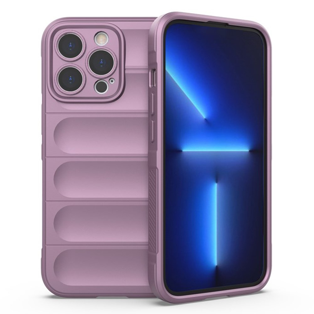 AMORUS For iPhone 13 Pro Case Shockproof Soft TPU Rugged Phone Back Cover - Light Purple