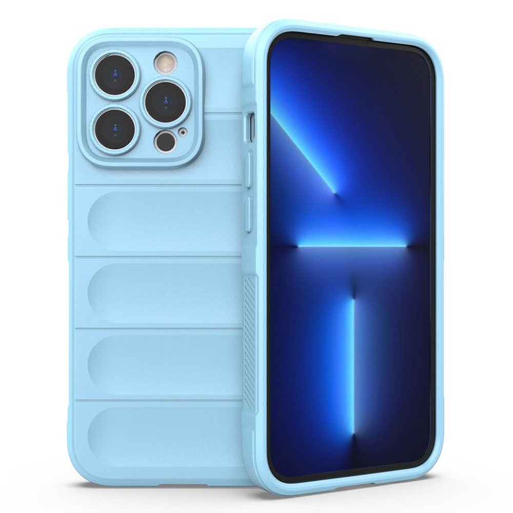 AMORUS For iPhone 13 Pro Case Shockproof Soft TPU Rugged Phone Back Cover - Baby Blue