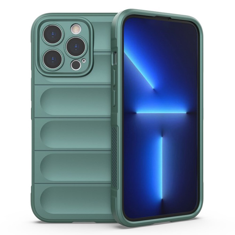 AMORUS For iPhone 14 Pro Case Shockproof Soft TPU Rugged Phone Back Cover - Green