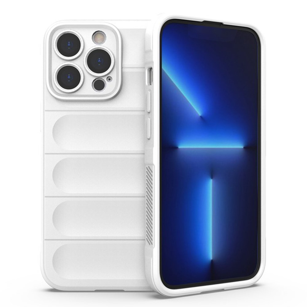 AMORUS For iPhone 14 Pro Max Case Shockproof Soft TPU Rugged Phone Back Cover - White