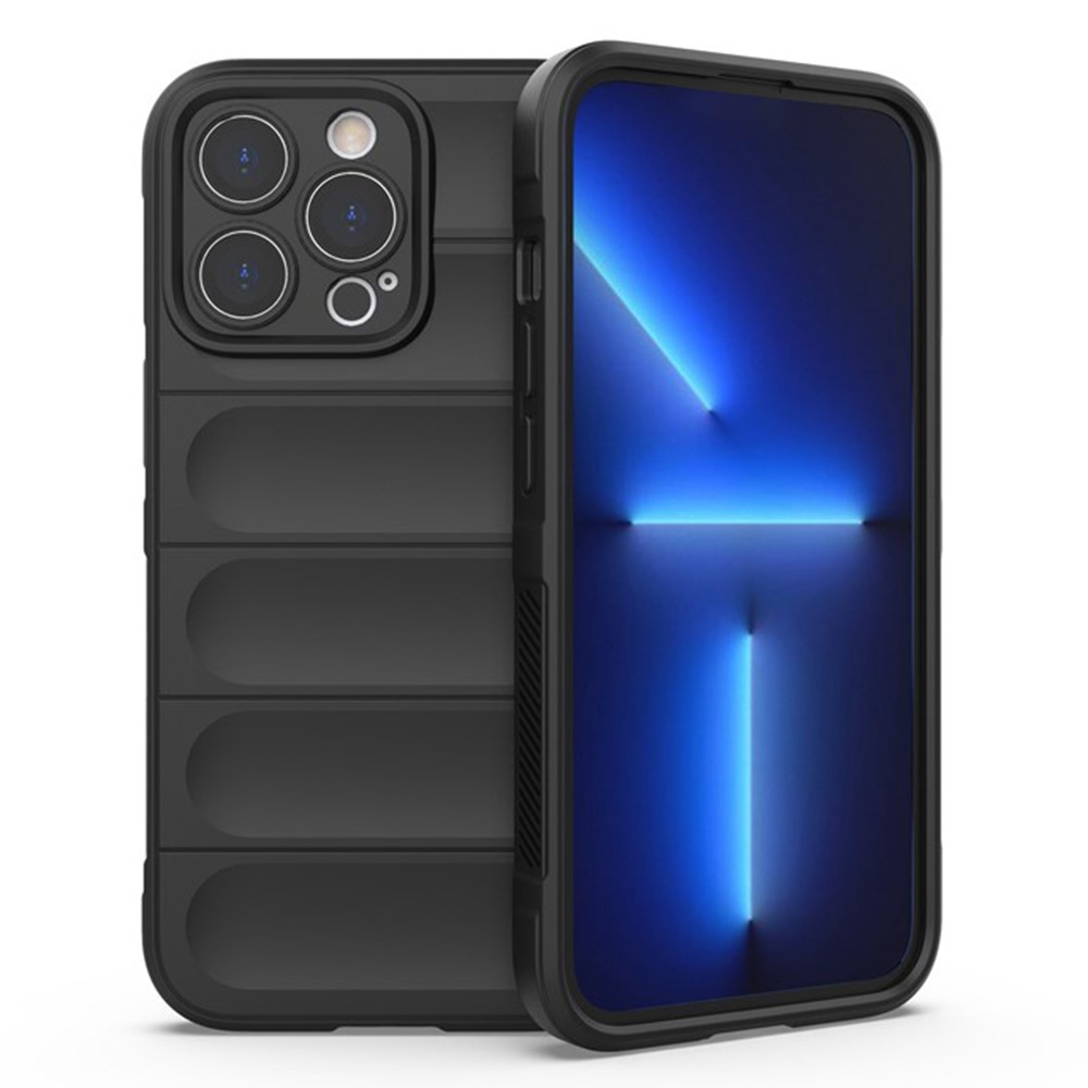 AMORUS For iPhone 15 Pro Max Case Shockproof Soft TPU Rugged Phone Back Cover - Black