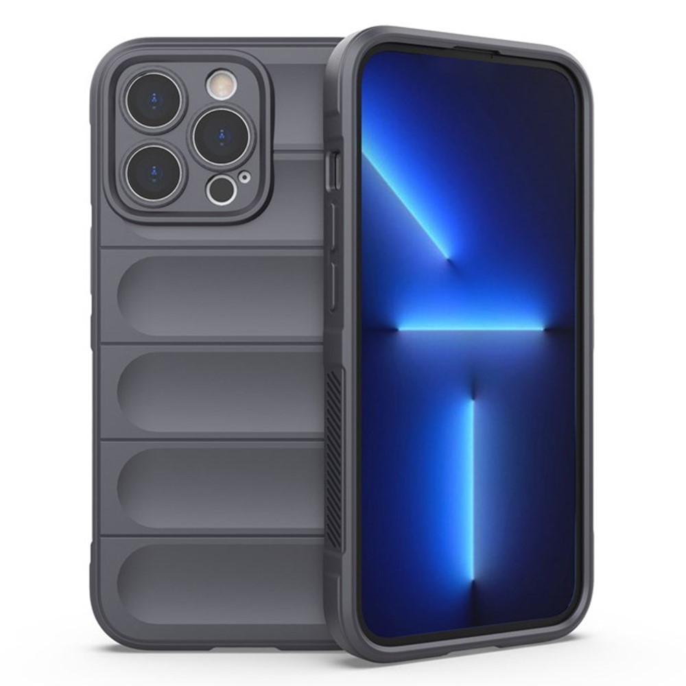 AMORUS For iPhone 15 Pro Max Case Shockproof Soft TPU Rugged Phone Back Cover - Dark Grey