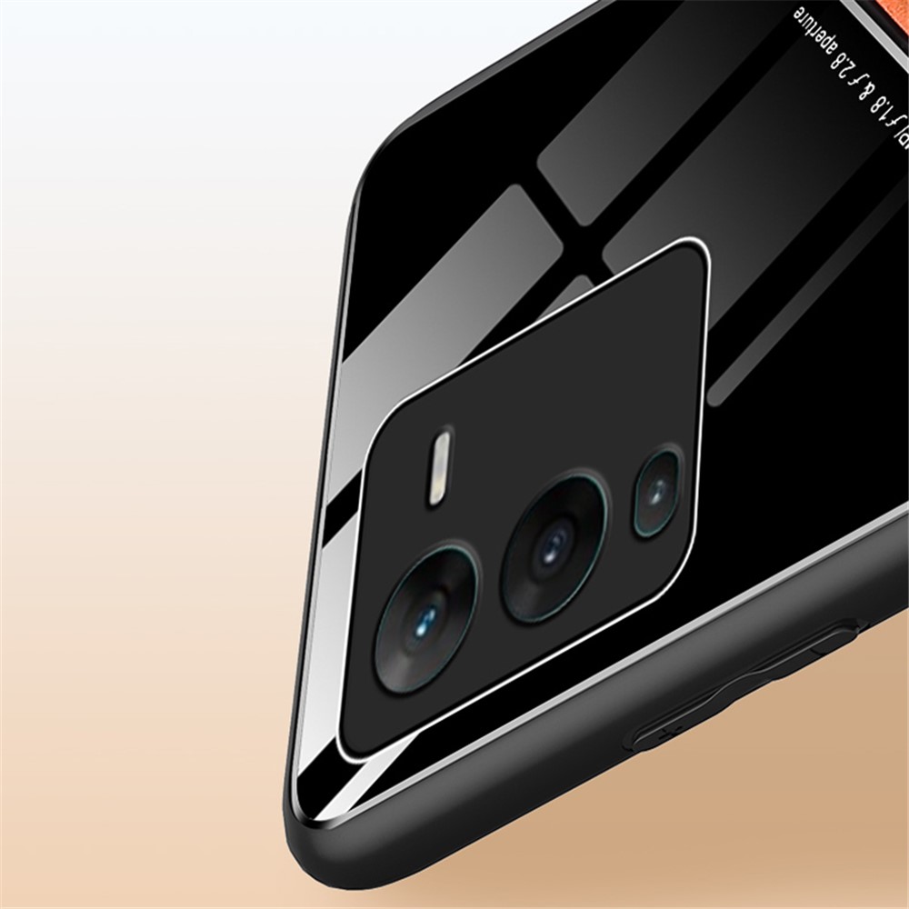 For vivo S15 Pro 5G Fall Resistant TPU + PC + Textured PU Leather Coating Protective Case Phone Cover Support Magnetic Car Mount - Orange-6
