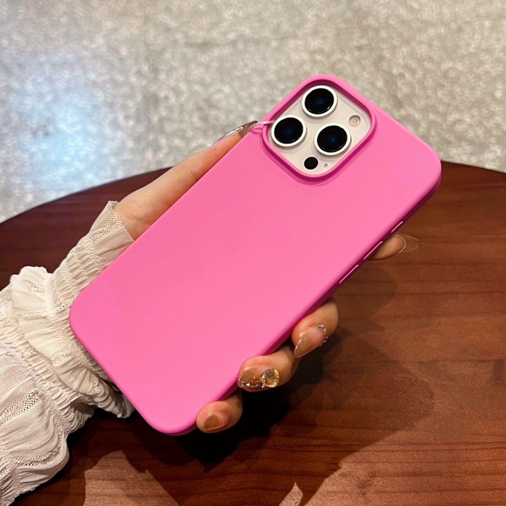 For iPhone 14 Pro Case Compatible with MagSafe Ultra Thin Liquid Silicone + PC Phone Cover - Rose Pink