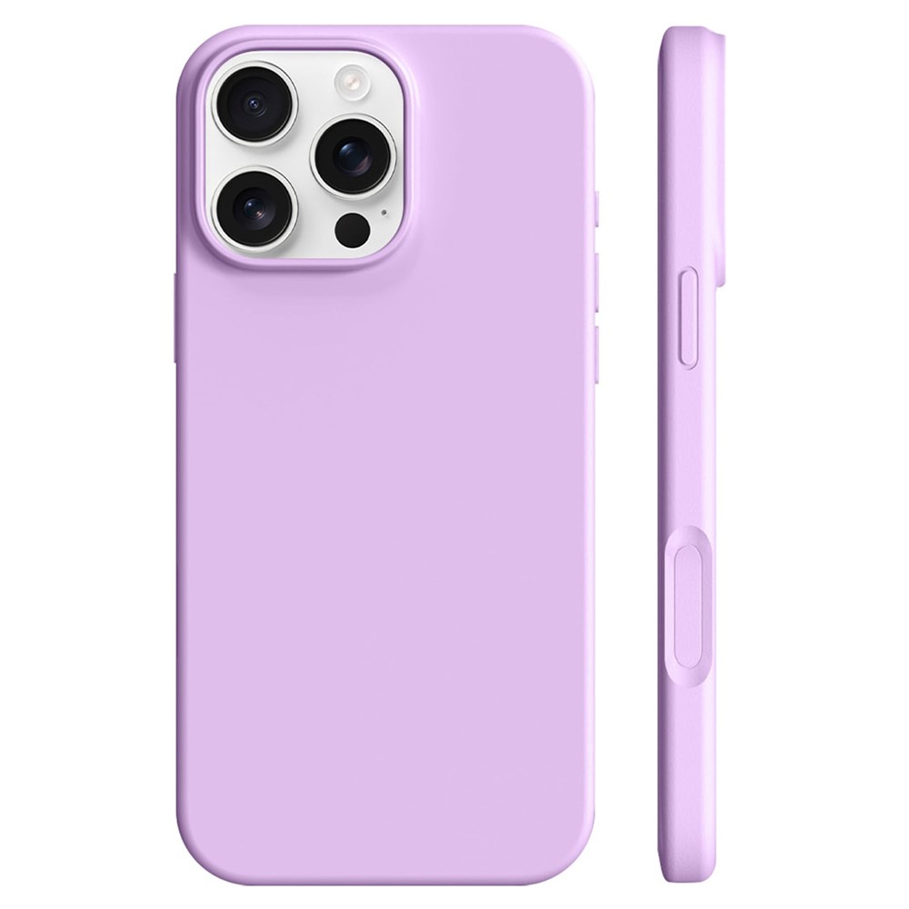 For iPhone 16 Pro Max Ultra Thin Liquid Silicone Case Skin-Friendly Shockproof Full Protection Heat Dissipation - Dreamy Purple