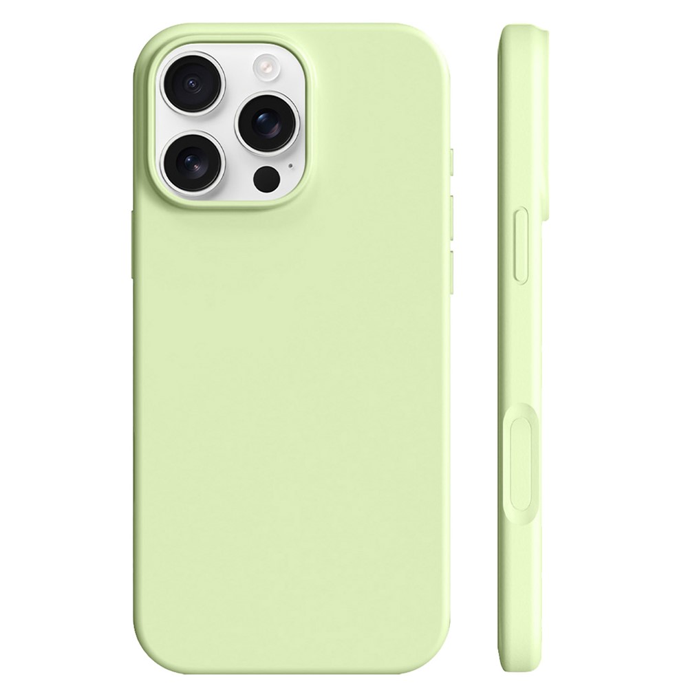 For iPhone 16 Pro Max Ultra Thin Liquid Silicone Case Skin-Friendly Shockproof Full Protection Heat Dissipation - Avocado Green