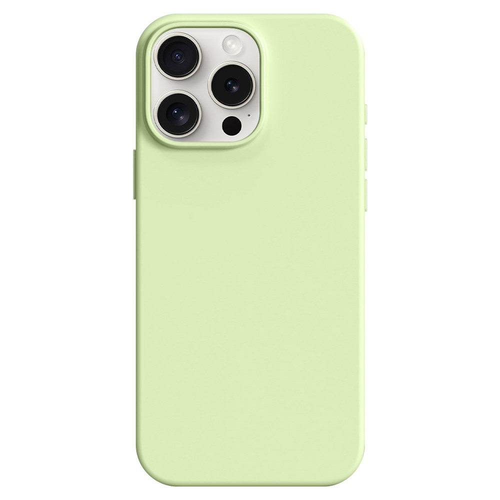 For iPhone 15 Pro Max Case Ultra Thin Liquid Silicone + PC Anti-Scratch Phone Cover - Avocado Green
