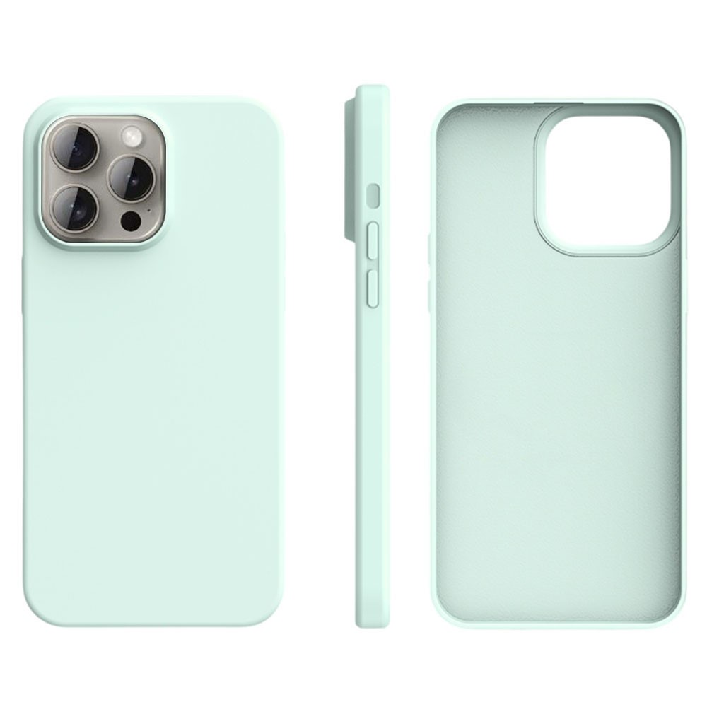 For iPhone 14 Pro Max Case Ultra Thin Liquid Silicone + PC Anti-Scratch Phone Cover - Light Green