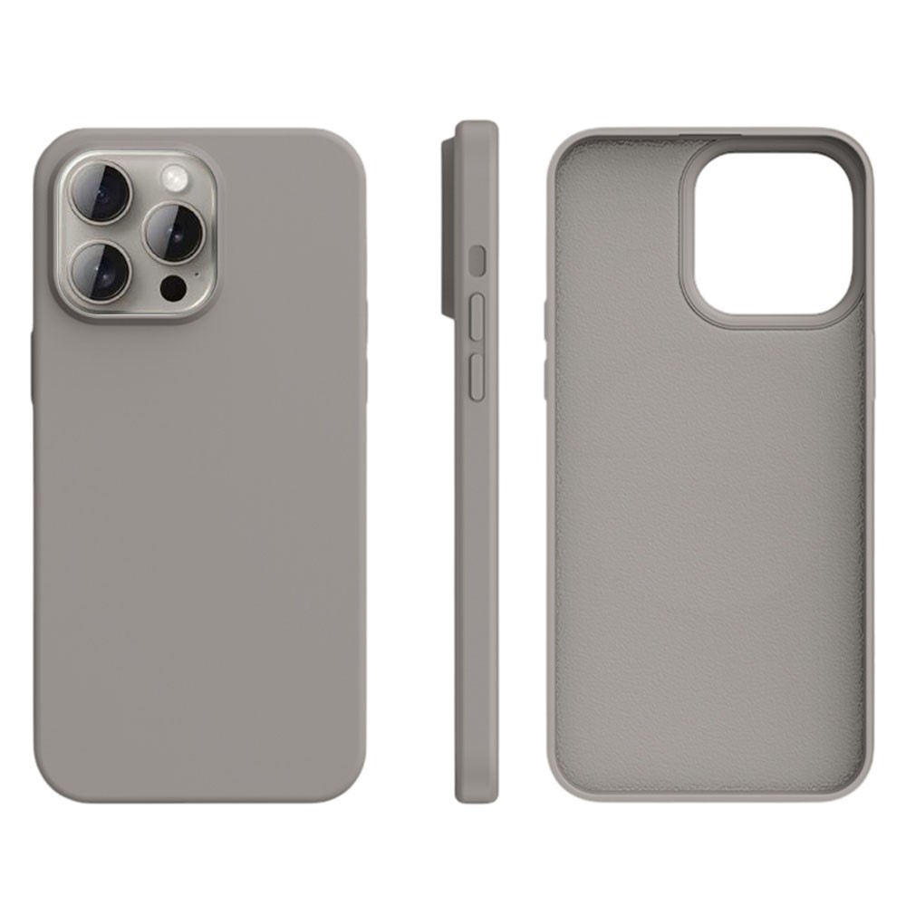 For iPhone 13 Pro Case Ultra Thin Liquid Silicone + PC Anti-Scratch Phone Cover - Grey