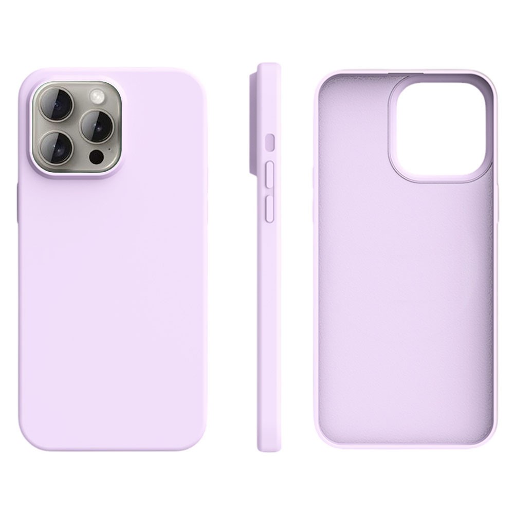 For iPhone 13 Pro Case Ultra Thin Liquid Silicone + PC Anti-Scratch Phone Cover - Bean Purple