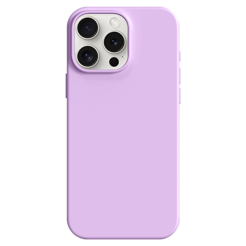 For iPhone 12 Pro Max Case Ultra Thin Liquid Silicone + PC Anti-Scratch Phone Cover - Dreamy Purple