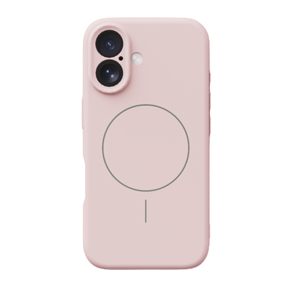 YCADEN For iPhone 16 Case Compatible with MagSafe Precise Cutouts TPU Phone Back Cover - Morandi Pink