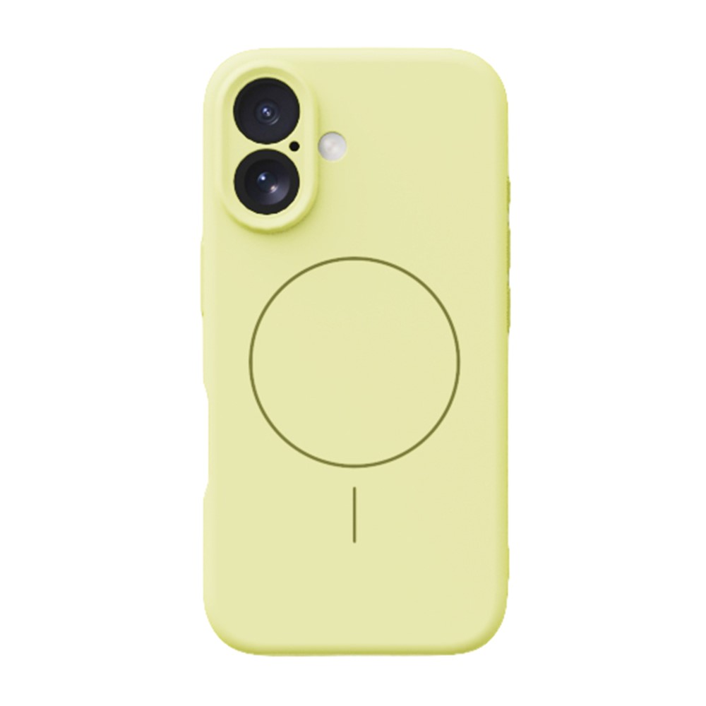 YCADEN For iPhone 16 Case Compatible with MagSafe Precise Cutouts TPU Phone Back Cover - Cream Yellow