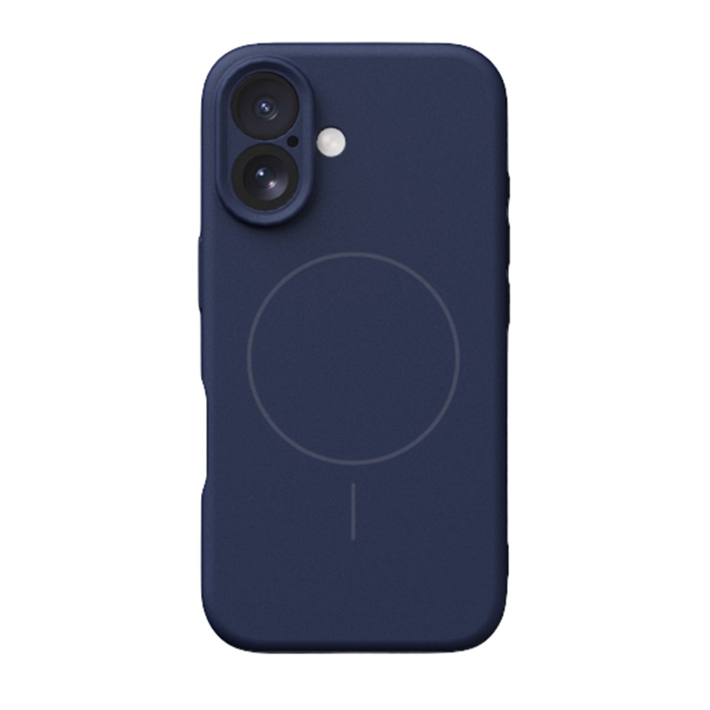 YCADEN For iPhone 16 Case Compatible with MagSafe Precise Cutouts TPU Phone Back Cover - Dark Blue