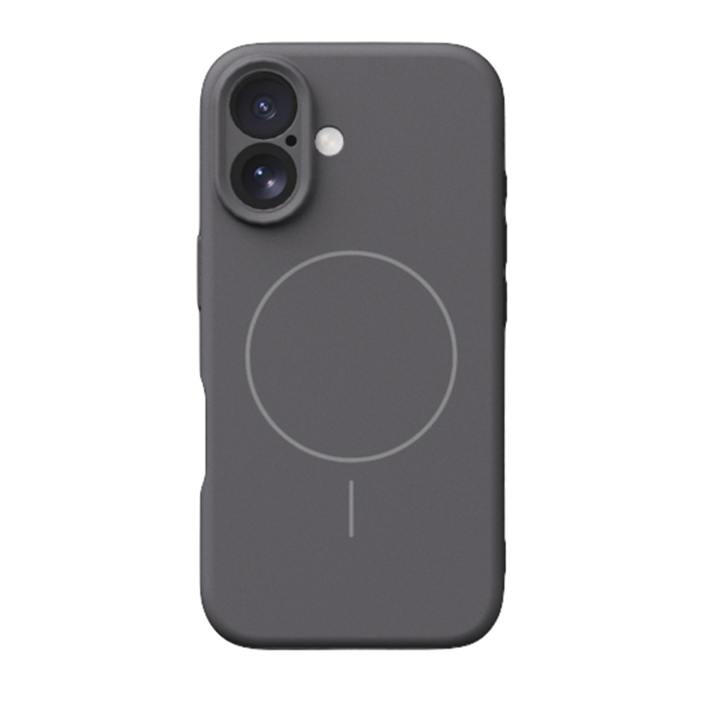 YCADEN For iPhone 16 Case Compatible with MagSafe Precise Cutouts TPU Phone Back Cover - Charcoal Grey