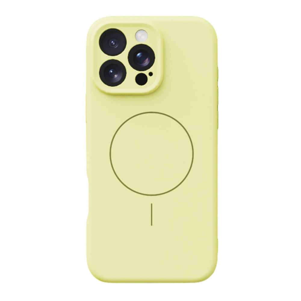 YCADEN For iPhone 16 Pro Max Case Compatible with MagSafe Precise Cutouts TPU Phone Back Cover - Cream Yellow