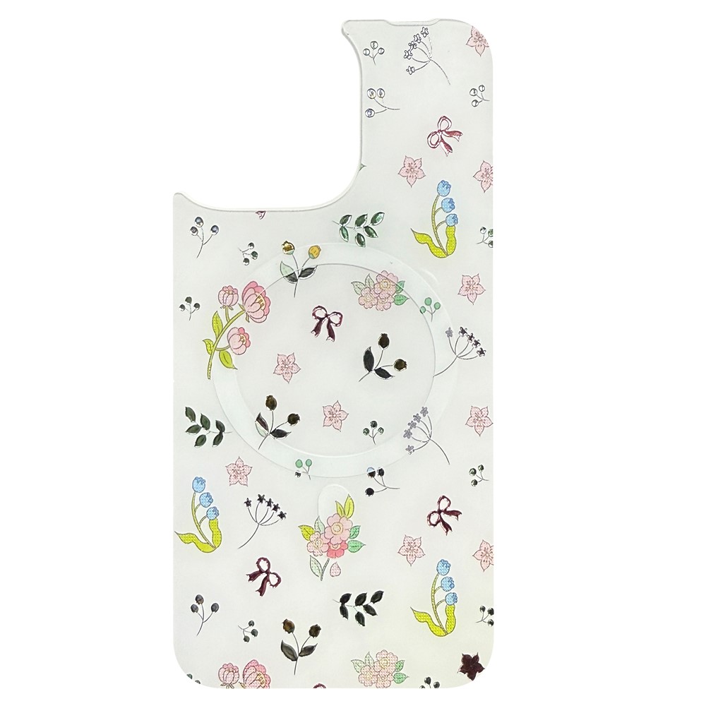 For iPhone 16 Pro Max Magnetic Back Plates Pattern Printed Quick Change Backplate (Backplate Only) - Spring Garden