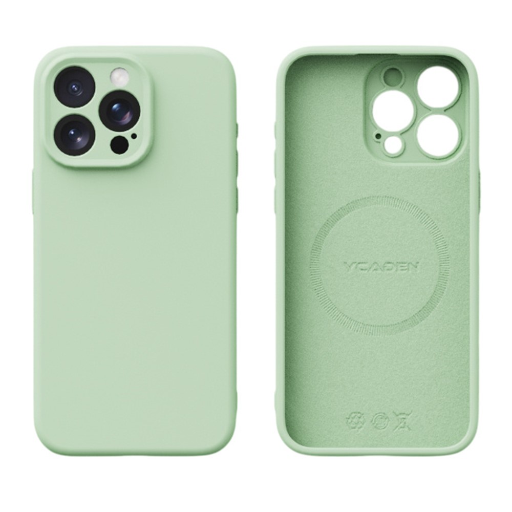 YCADEN For iPhone 15 Pro Case Compatible with MagSafe Precise Cutouts TPU Phone Back Cover - Grass Green