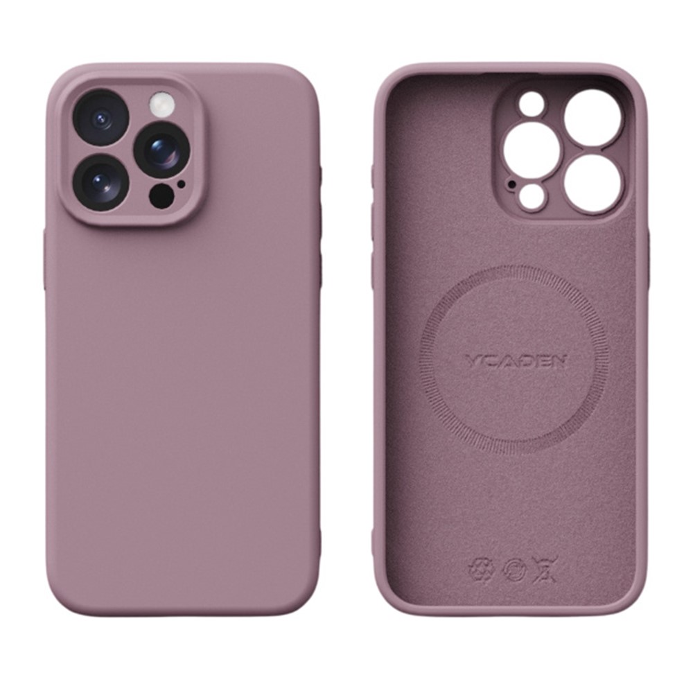YCADEN For iPhone 15 Pro Case Compatible with MagSafe Precise Cutouts TPU Phone Back Cover - Blackcurrant