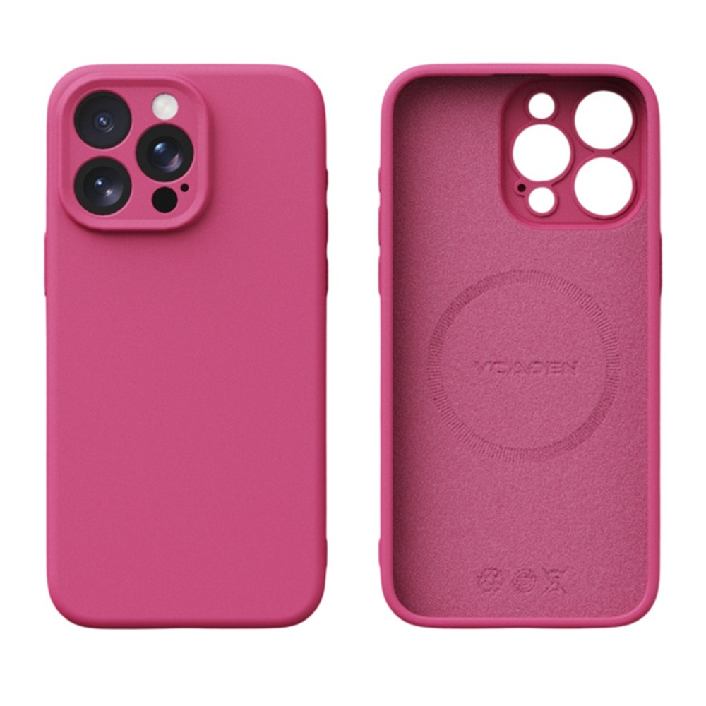 YCADEN For iPhone 15 Pro Case Compatible with MagSafe Precise Cutouts TPU Phone Back Cover - Pitaya