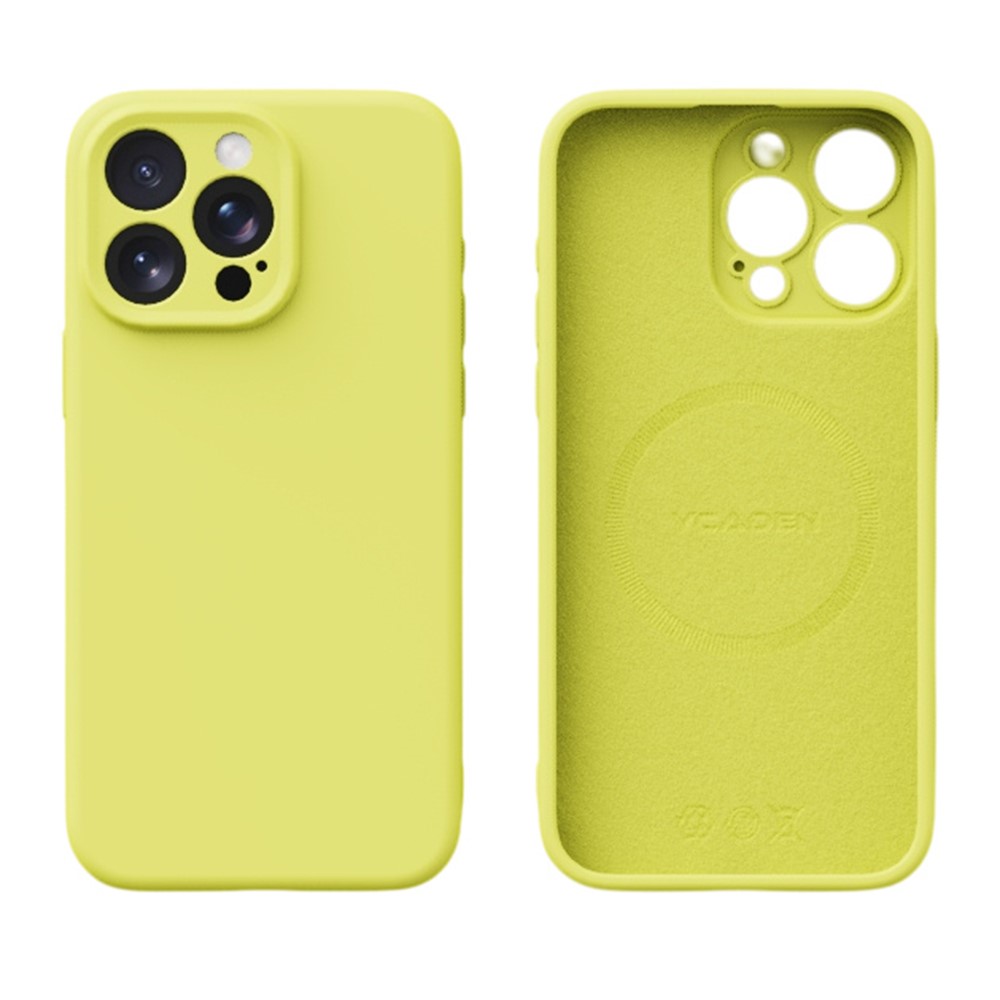 YCADEN For iPhone 15 Pro Case Compatible with MagSafe Precise Cutouts TPU Phone Back Cover - Pear Yellow