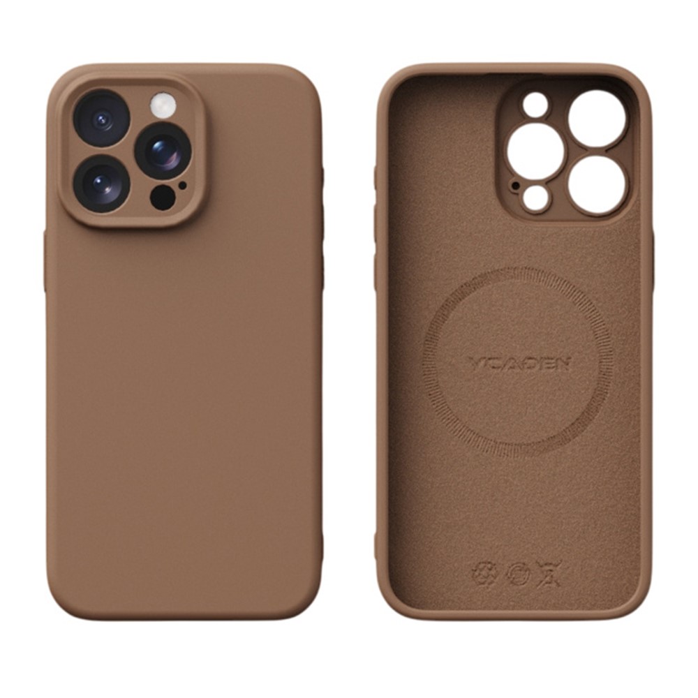 YCADEN For iPhone 15 Pro Max Case Compatible with MagSafe Precise Cutouts TPU Phone Back Cover - Khaki