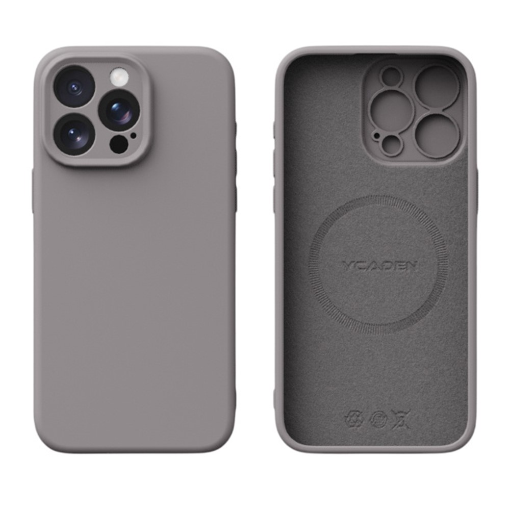 YCADEN For iPhone 15 Pro Max Case Compatible with MagSafe Precise Cutouts TPU Phone Back Cover - Pebble Grey