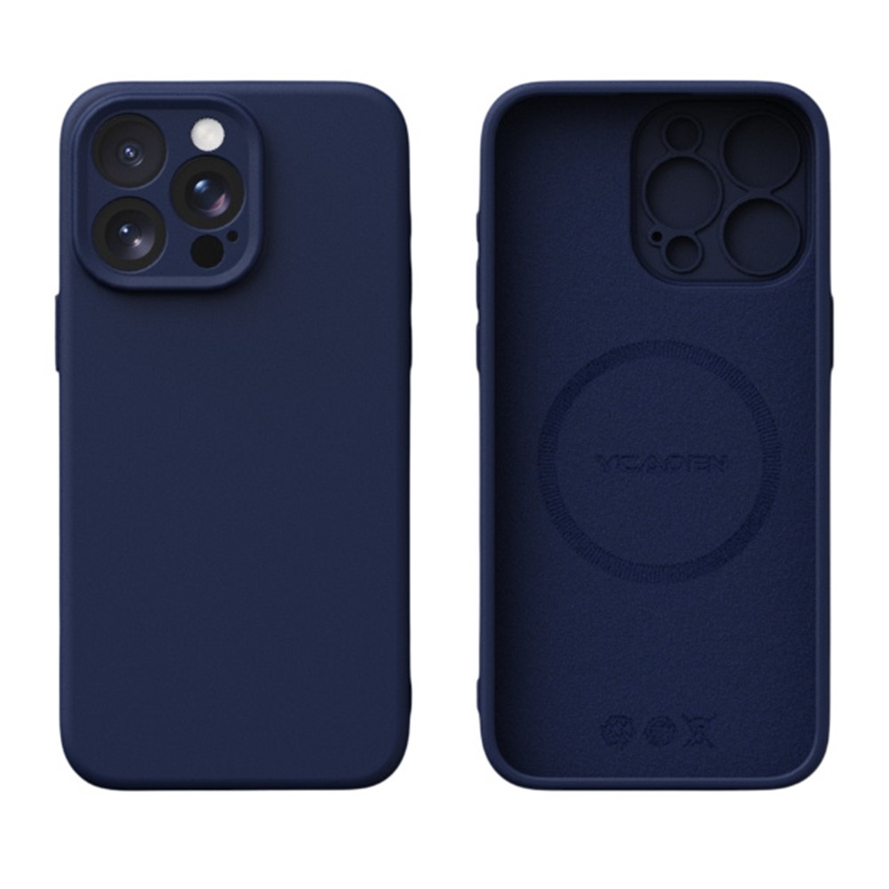 YCADEN For iPhone 15 Pro Max Case Compatible with MagSafe Precise Cutouts TPU Phone Back Cover - Dark Blue