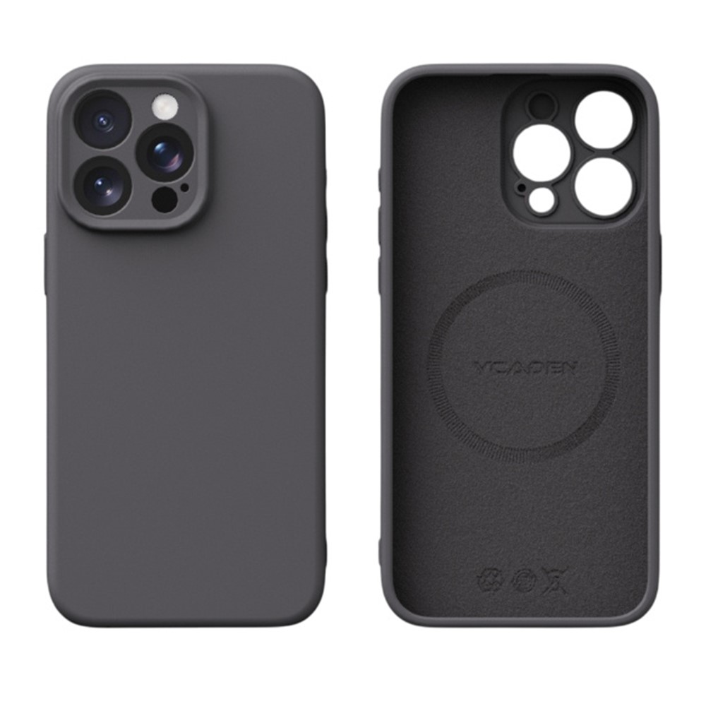 YCADEN For iPhone 15 Pro Max Case Compatible with MagSafe Precise Cutouts TPU Phone Back Cover - Charcoal Grey