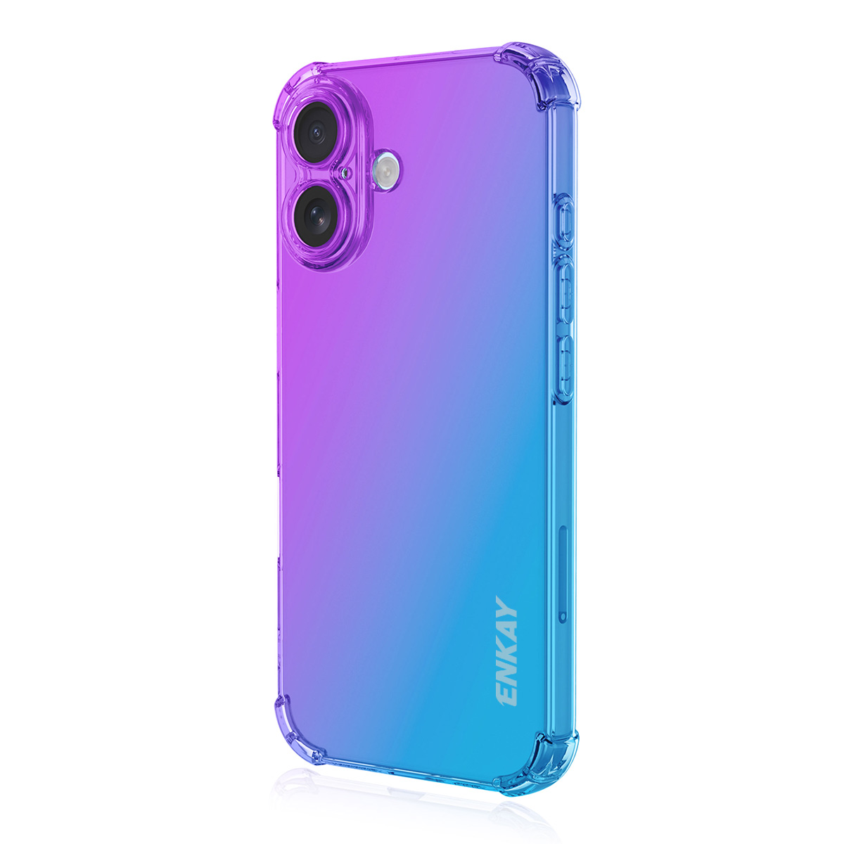 For iPhone 17 TPU Case ENKAY Thickened Four Corner Drop-proof Phone Back Cover - Purple / Blue