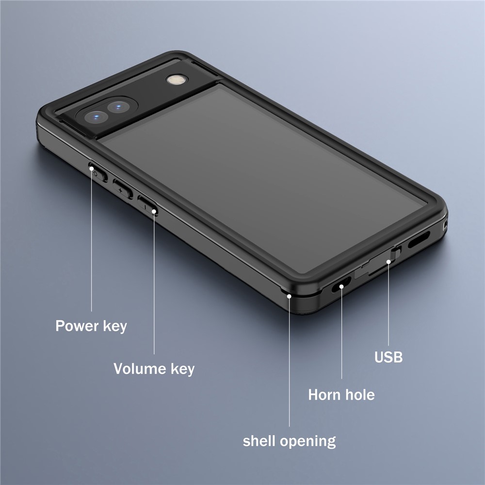 REDPEPPER DOT For Google Pixel 6a IP68 Waterproof Phone Case Transparent Anti-drop Phone Back Cover-8