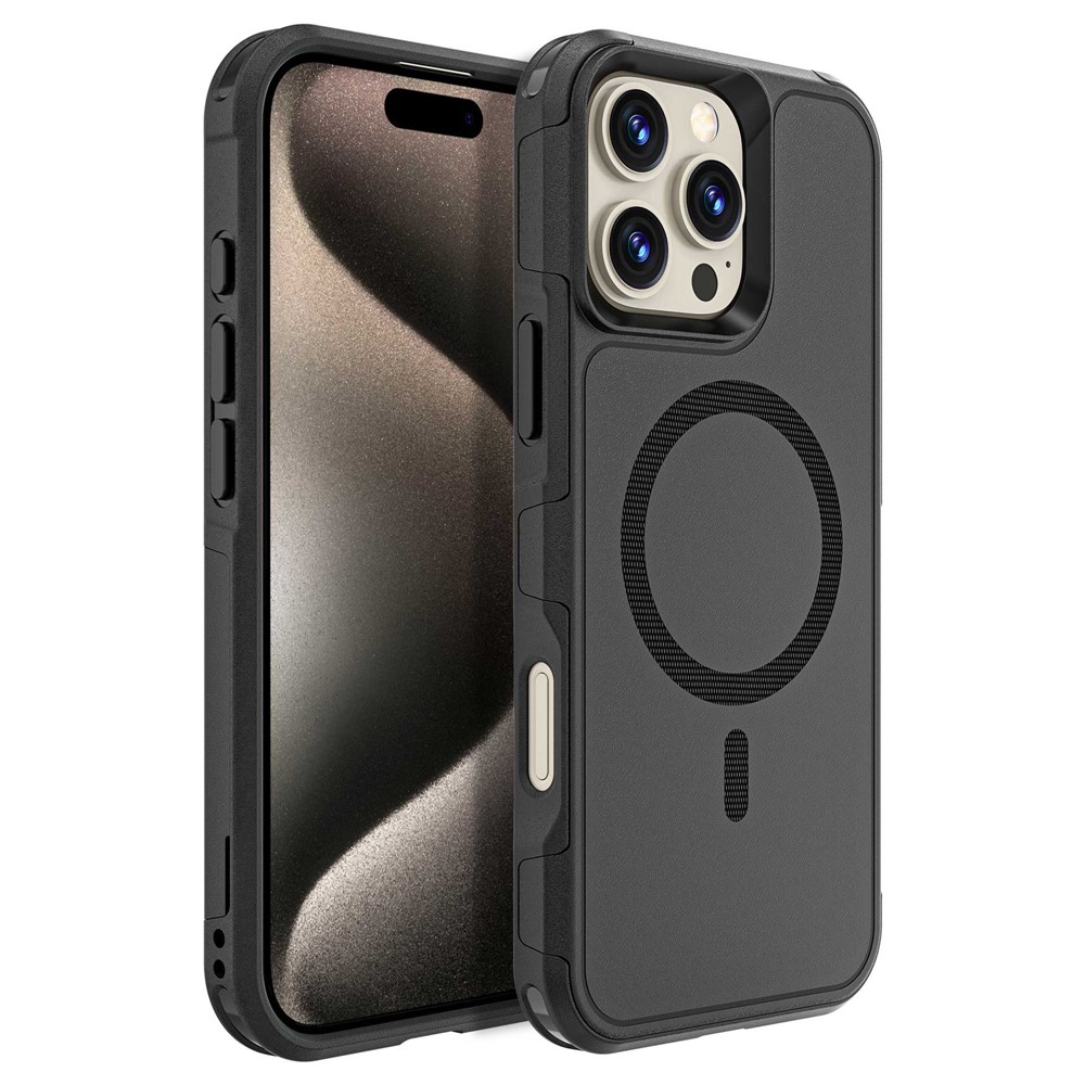 For iPhone 16 Pro Max Case Compatible with MagSafe PC + TPU Anti-drop Phone Cover