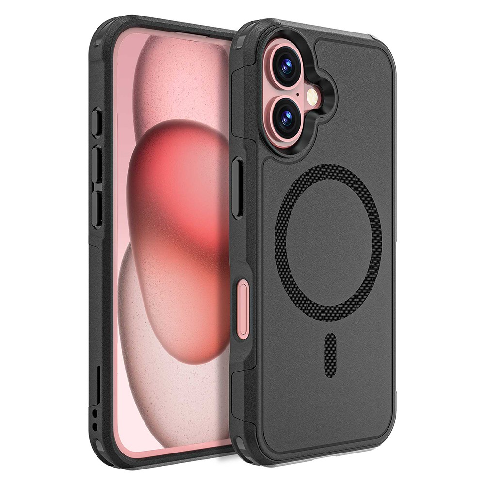 For iPhone 16 Case Compatible with MagSafe PC + TPU Anti-drop Phone Cover