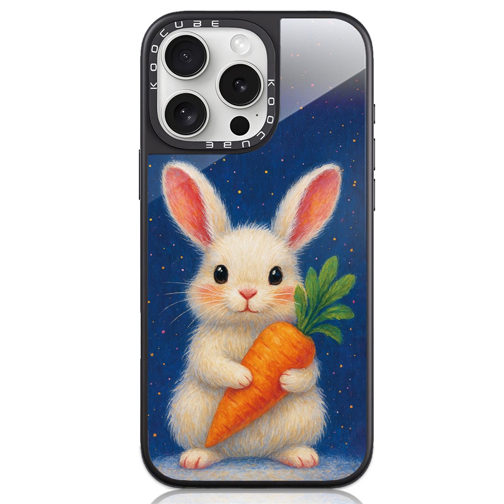 For iPhone 16 Pro Case High Aluminium-silicon Glass + PC + TPU Pattern Print Phone Cover Compatible with MagSafe - Style T